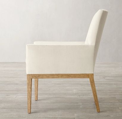 Top Quantity Holz Armlehne Stoff Polster Holz Esszessel für modernes Restaurant und Hotel