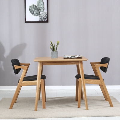Natürliche Farbe Nordischer Stuhl Moderne Massivholz Speisestuhl für Restaurant