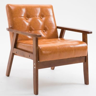 Weicher Sitz Stuhl Für Wohnung Wohnzimmer und Hotel Massivholz Stoff Holzsofa Stuhl mit modernem Design