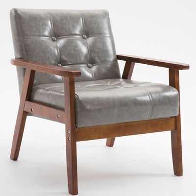 Weicher Sitz Stuhl Für Wohnung Wohnzimmer und Hotel Massivholz Stoff Holzsofa Stuhl mit modernem Design