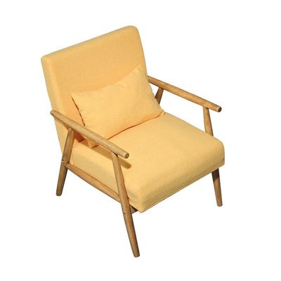 Wohnmöbel W66*D77*H87CM Holzmasse Holzsofa Stuhl Modernes Design Weiches Sitzstuhl für Wohnzimmer und Hotel