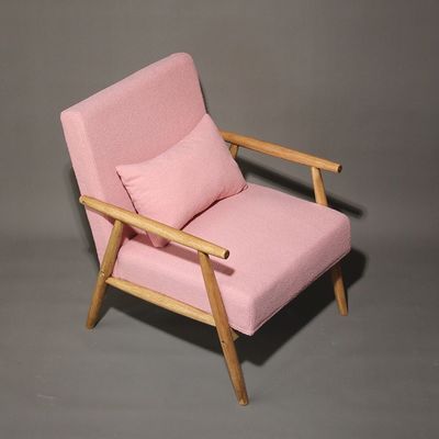 Wohnmöbel W66*D77*H87CM Holzmasse Holzsofa Stuhl Modernes Design Weiches Sitzstuhl für Wohnzimmer und Hotel