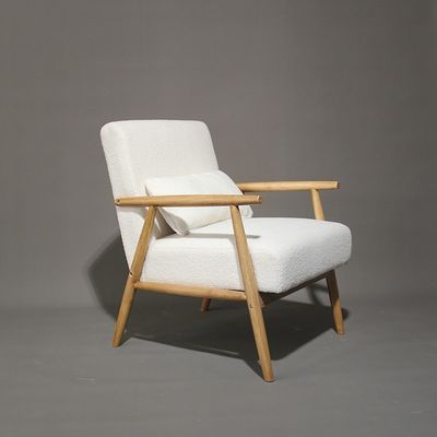 Wohnmöbel W66*D77*H87CM Holzmasse Holzsofa Stuhl Modernes Design Weiches Sitzstuhl für Wohnzimmer und Hotel