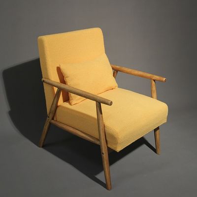 Wohnmöbel W66*D77*H87CM Holzmasse Holzsofa Stuhl Modernes Design Weiches Sitzstuhl für Wohnzimmer und Hotel