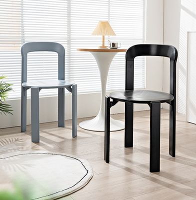 Nordic Modern Hotel Wohnzimmer Restaurant Massivholzrücken Esszessel mit Nitrolacke