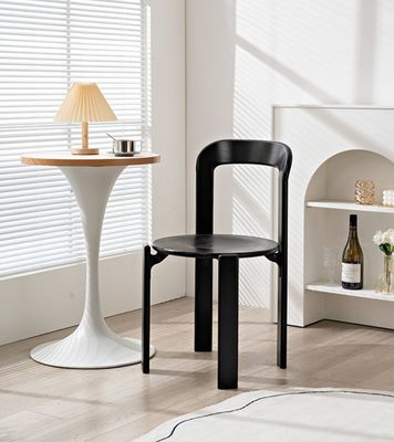 Nordic Modern Hotel Wohnzimmer Restaurant Massivholzrücken Esszessel mit Nitrolacke
