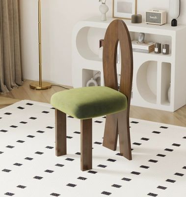 Postverpackung N Wohnzimmermöbel Modernes Design Weiches Sitz Holz Lammwolle Esszimmerstuhl für Hotel und Zuhause