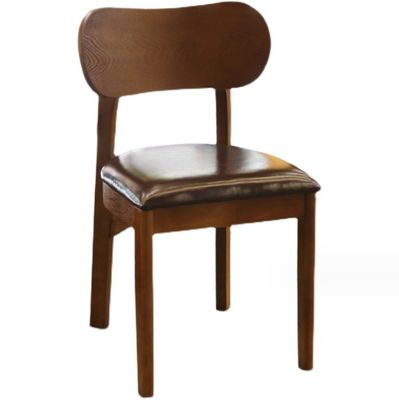 Hotelrestaurant Armlos Nordic Holz Esszimmerstuhl mit Gummiholzrahmen