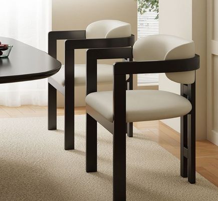 Wohnzimmerstuhl Holzstühle Modernes Musterdesign Weiches Sitzwerk Samt Lammwolle Esszimmer zum Verpacken von Post
