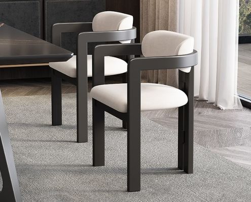 Wohnzimmerstuhl Holzstühle Modernes Musterdesign Weiches Sitzwerk Samt Lammwolle Esszimmer zum Verpacken von Post