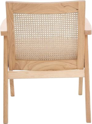 Holzstühle für Wohnzimmer und Hotel Modernes Design Weiches Sitz Massivholz Rattan Esszimmerstuhl