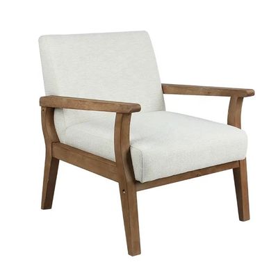 Wohnzimmer und Hotel Sofa aus Massivholz aus Holz Stuhl W69*D76*H79CM mit Weichsitz Modernes Design Ein Sitz