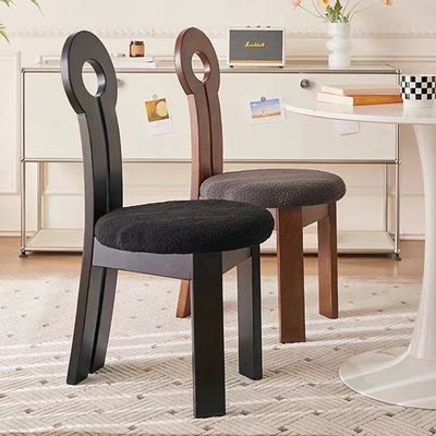 Hotelrestaurant Möbel Komfortable Massivholz Esszessel mit Stoffkissen W40*D47*H90CM