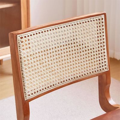 Hotelrestaurant Nordic Holz-Esstuhl mit Rattan-Sitz und Nitrolacquer-Finixierung