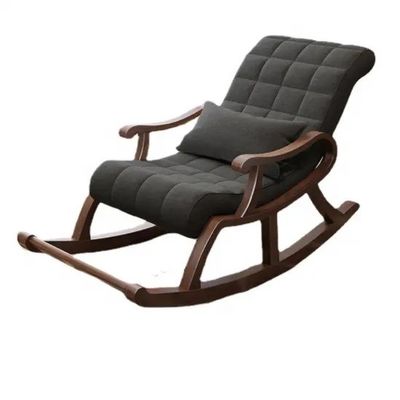 Komfortable Holzmöbel Faullehnersessel zum Entspannen und Balancieren im Freizeitstuhl Stil Wohnzimmer