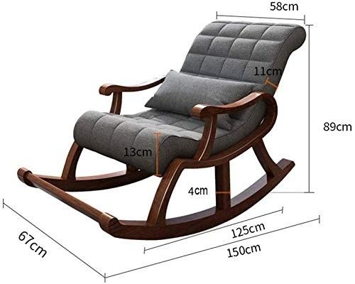 Komfortable Holzmöbel Faullehnersessel zum Entspannen und Balancieren im Freizeitstuhl Stil Wohnzimmer