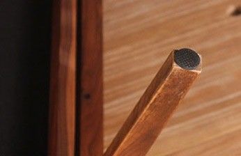 Bürogebäude Esszimmerstuhl mit gewebtem Kabel und lackierten Oberfläche in Vintage-Holzdesign