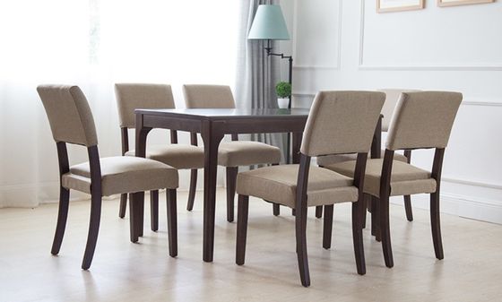 Farbenfrohe Stoffpolsterte Massivholz-Esstuhl perfekt für Hotel-/Esszimmer-/Restaurantmöbel