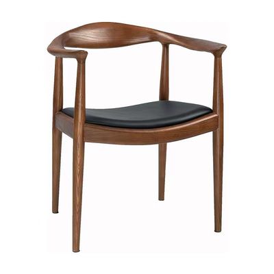 Nitrolacquer Finish Nordic Massivholz Armlehnen Kissen Stuhl zum Essen Hotel Zuhause Präsidentenstuhl Restaurant Caféshop