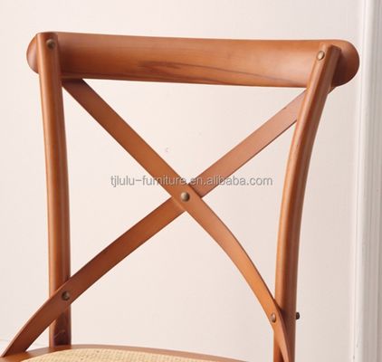 Moderne Design-Stil Massivholz-X-Kreuzrücken-Stuhl für Berühmtheitshochzeit im westlichen Restaurant