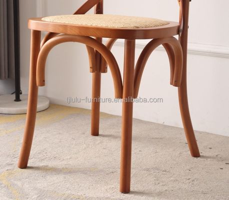 Moderne Design-Stil Massivholz-X-Kreuzrücken-Stuhl für Berühmtheitshochzeit im westlichen Restaurant