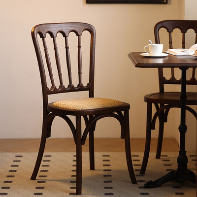 OEM-Service akzeptiert Moderne Massivholz Rattan Stuhl für Restaurant im nordischen Stil