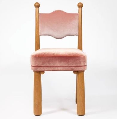 Französisch-Nordisch Design Moderne Massivholz Ein-Sitz-Lammwolle Esszimmer Holzstühle