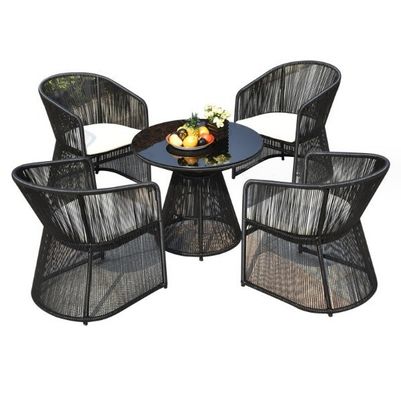 Metall Speisestuhl italienischer Stil Holz Kaffeestuhl für moderne Luxus Sitzgelegenheiten im Freien