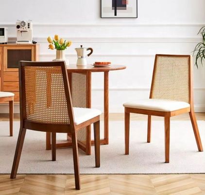 NC/PU Farbveredelung Holzpolsterer Esszessel für modernes nordisches Design und Massivholzstil