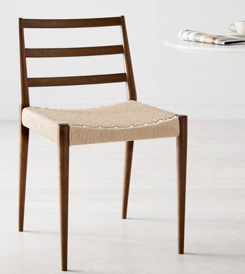 Massivholzrahmen kundenspezifische Designs Vintage Hotel Gewebter Schnur Esszessel Für Veranstaltungen