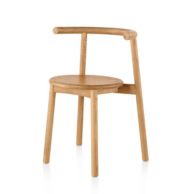 Zuhause Möbel Nordischer Wohnzimmer Massivholz Esszessel mit Rückenlehne und Nitrolacke