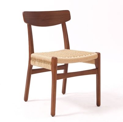 Holz Moderne Gewebte Schnur Massivholz Esszessel Für Restaurant Hotel Mit Und OEM Service Akzeptiert