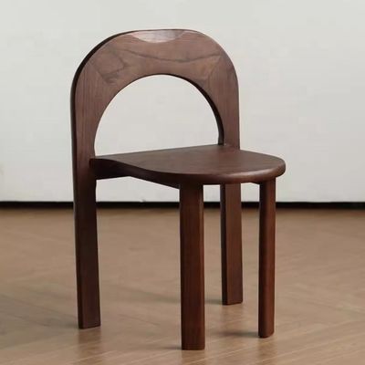 Massive schwarze Holzbein Speisestuhl mit klassischem Stil U-förmiger Rückenlehne und Lift Stuhl Stil