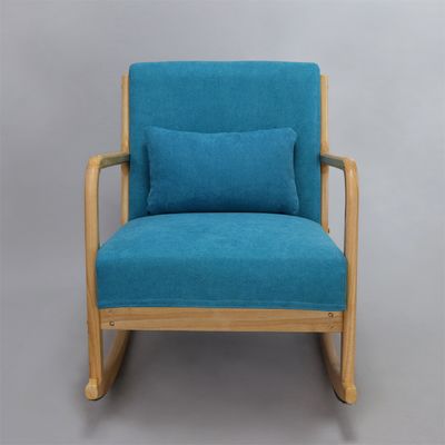 Massivholzrahmen Mitte des Jahrhunderts Moderne Samtgewebe Schaukelsofa Stuhl für Luxus Wohnzimmer Design Stil