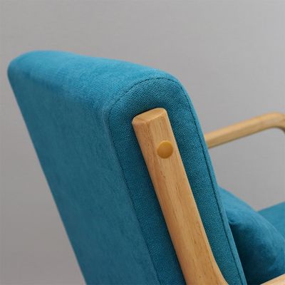 Massivholzrahmen Mitte des Jahrhunderts Moderne Samtgewebe Schaukelsofa Stuhl für Luxus Wohnzimmer Design Stil