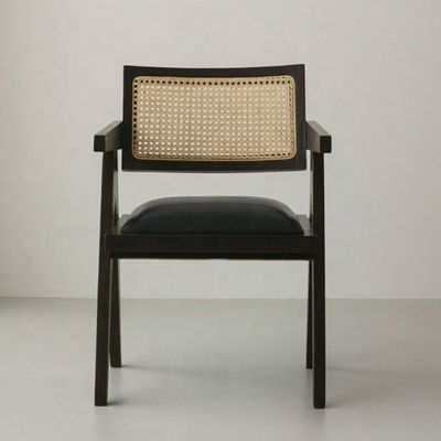 Spezifischer Speisestuhl Design Wohnmöbel Rattan Stuhl mit Postverpackung und gepolstertem Massivholz