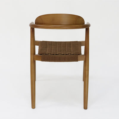 W55*D54*H76CM Modernes Design Wohnmöbel Handgewebter Schnur Massivholz Esszessel