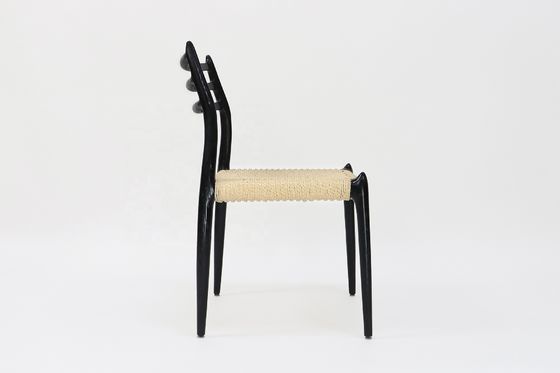 Outdoor Seil Gewebter Stuhl Massivholz Armloser Stuhl Komfort Esszimmer Wohnzimmer Seil Stuhl Möbel mit NO Falten