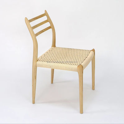 Komfortable Handgewebte Y Mail Verpackung Moderner Stil Außen Massivholz Seilstuhl für Esszimmer- und Wohnzimmermöbel