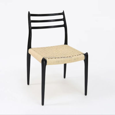 Komfortable Handgewebte Y Mail Verpackung Moderner Stil Außen Massivholz Seilstuhl für Esszimmer- und Wohnzimmermöbel