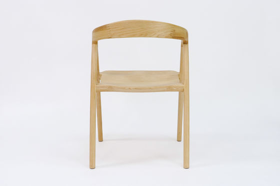 Restaurant Massivholz-Esstuhl mit Nitrolacquer-Finixierung in Walnuss/Natur/Schwarz