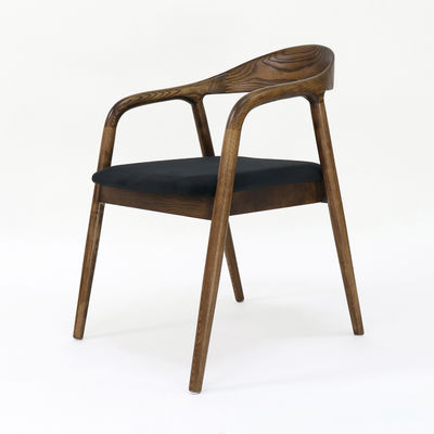 Moderne Restaurantmöbel Massivholz-Esstuhl mit klappbarer Funktion und Stoffpolsterung W56*D55.5*H73.5CM