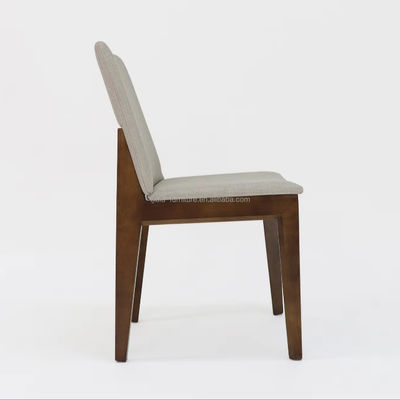 Moderner Stil Nitrolacquer Finish Massivholz Esszimmerstuhl mit Polsterung und Akzent Arm