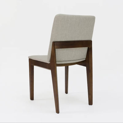 Moderner Stil Nitrolacquer Finish Massivholz Esszimmerstuhl mit Polsterung und Akzent Arm