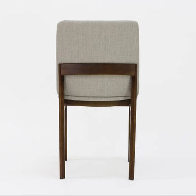 Moderner Stil Nitrolacquer Finish Massivholz Esszimmerstuhl mit Polsterung und Akzent Arm