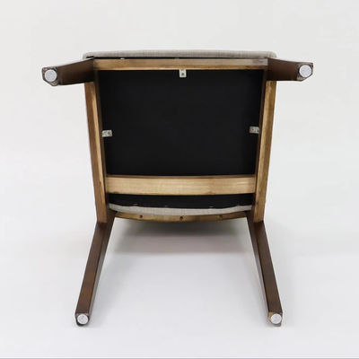 Moderner Stil Nitrolacquer Finish Massivholz Esszimmerstuhl mit Polsterung und Akzent Arm