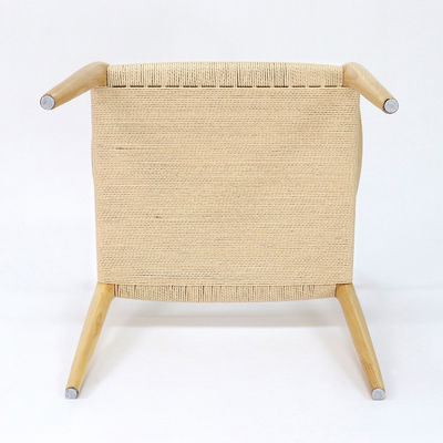 Bürogebäude Möbel Handgewebter Schnur aus massivem Holz Esszessel mit Nitrolacquer-Finixierung im nordischen Stil