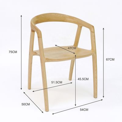 Moderne nordische Restaurantstil Holzlehnstuhl Design Massivasche Holz Esszessel mit Möbeln und Postverpackung