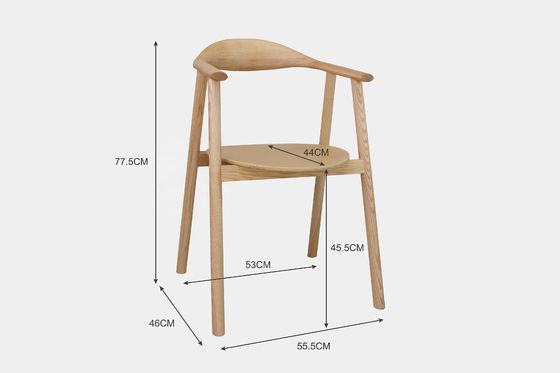 Vollmontierte Speisesessel aus Massivasche aus Holz für Möbel im modernen Restaurant