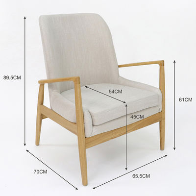 Modernes Design Massivholzrahmen Freizeitsofa Stuhl für das Wohnzimmer Nordic Luxus-Lounge-Stuhl